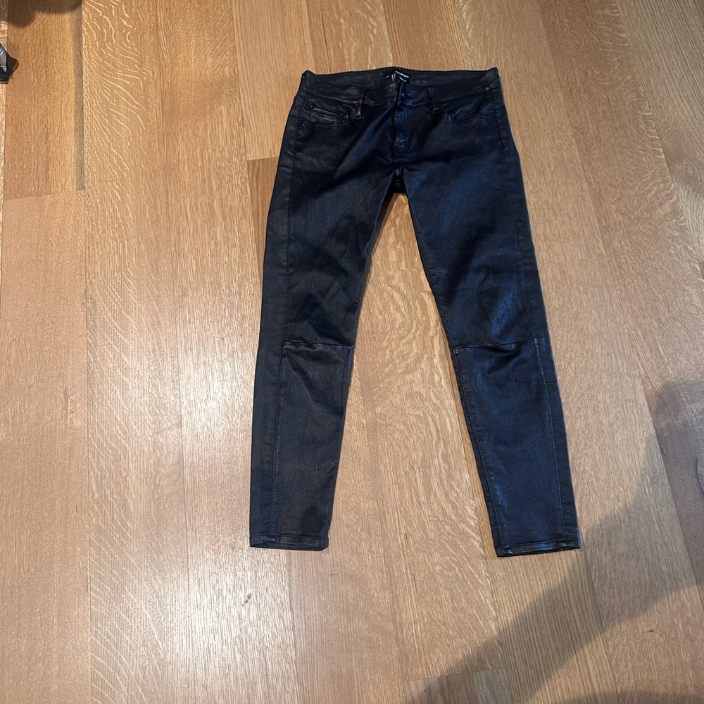 Black leather Jeans
